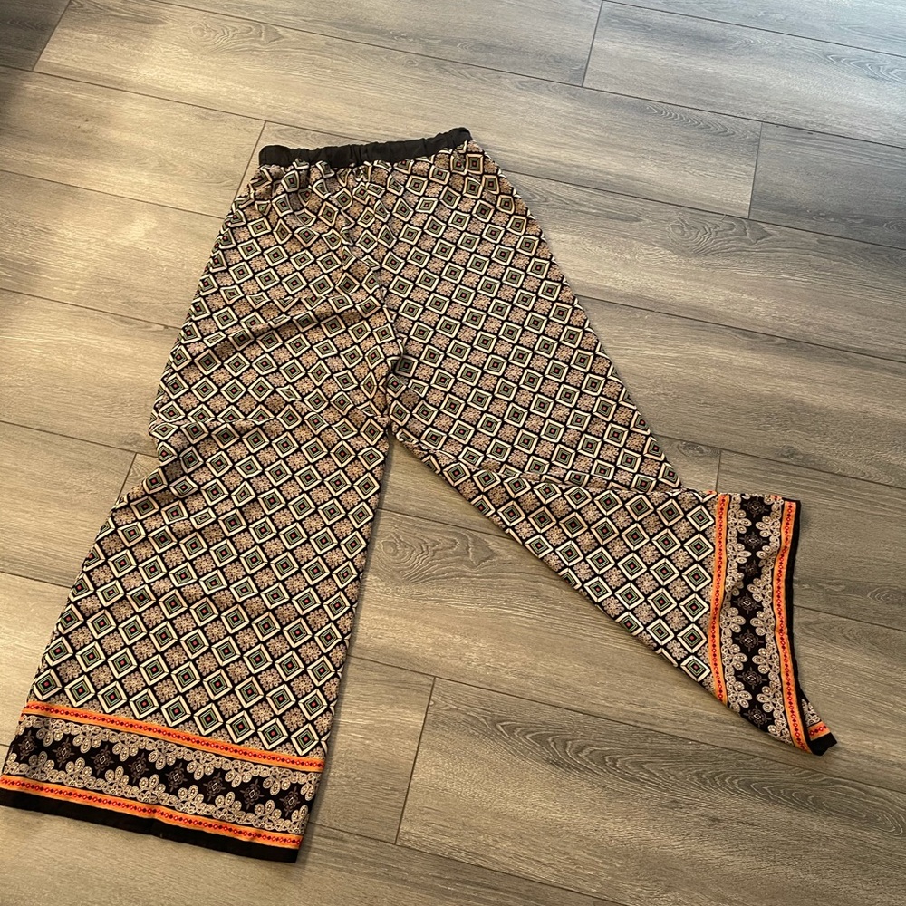 High waisted wide leg pant